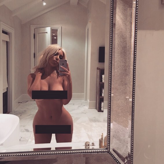 Kim Kardashian nude on Instagram
